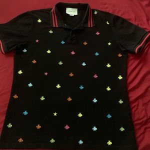Gucci Polo Embroidered Multi-Color Bee